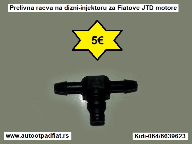 Prelivna racva na dizni-injektoru za Fiatove JTD motore